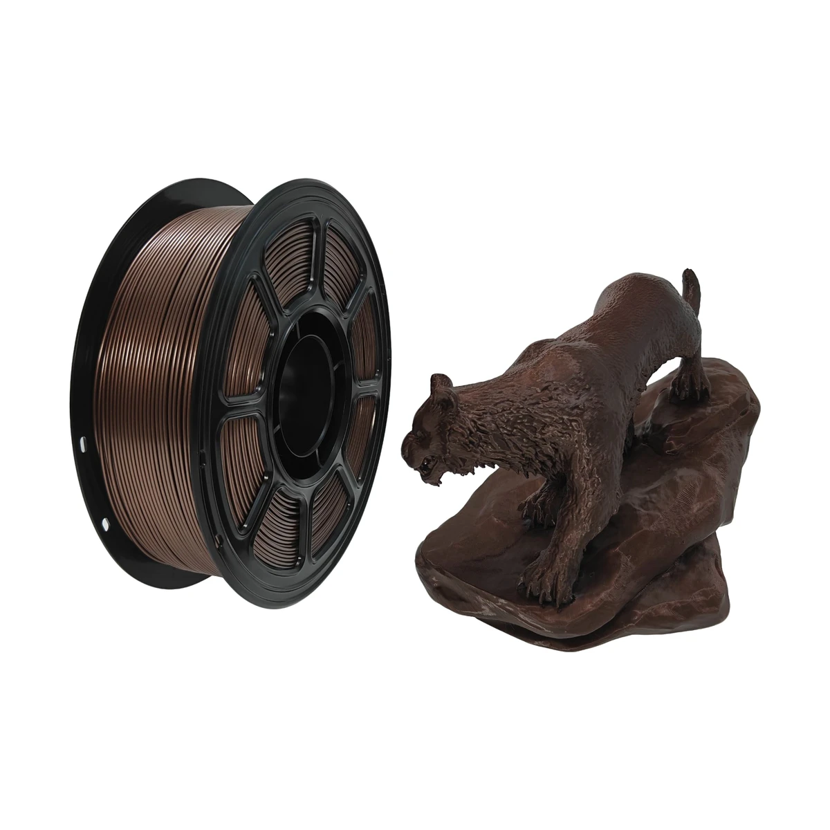 WJ Metallic PETG filament and printed sample