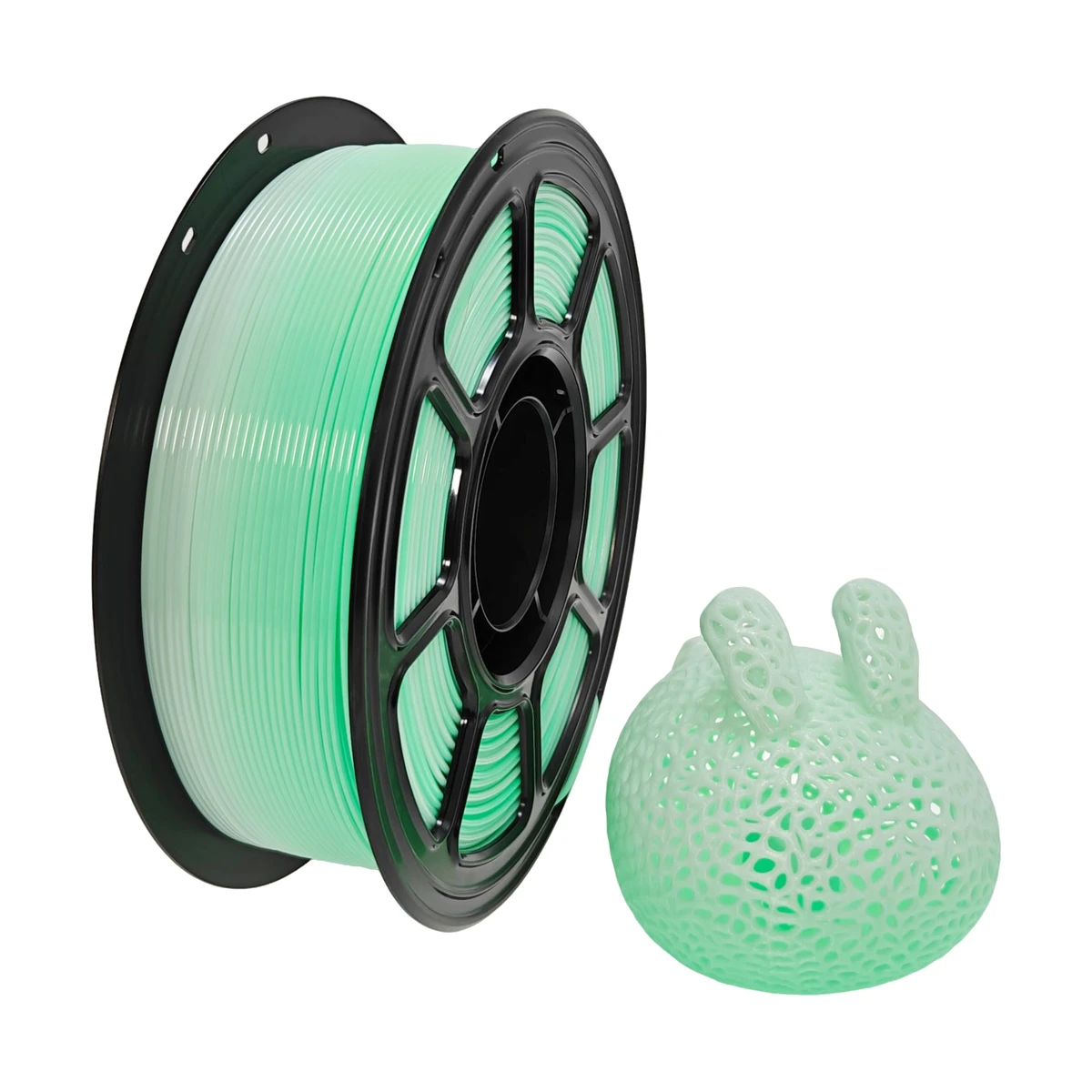 WJ PETG Translucent Gradient Filament und gedruckte Probe