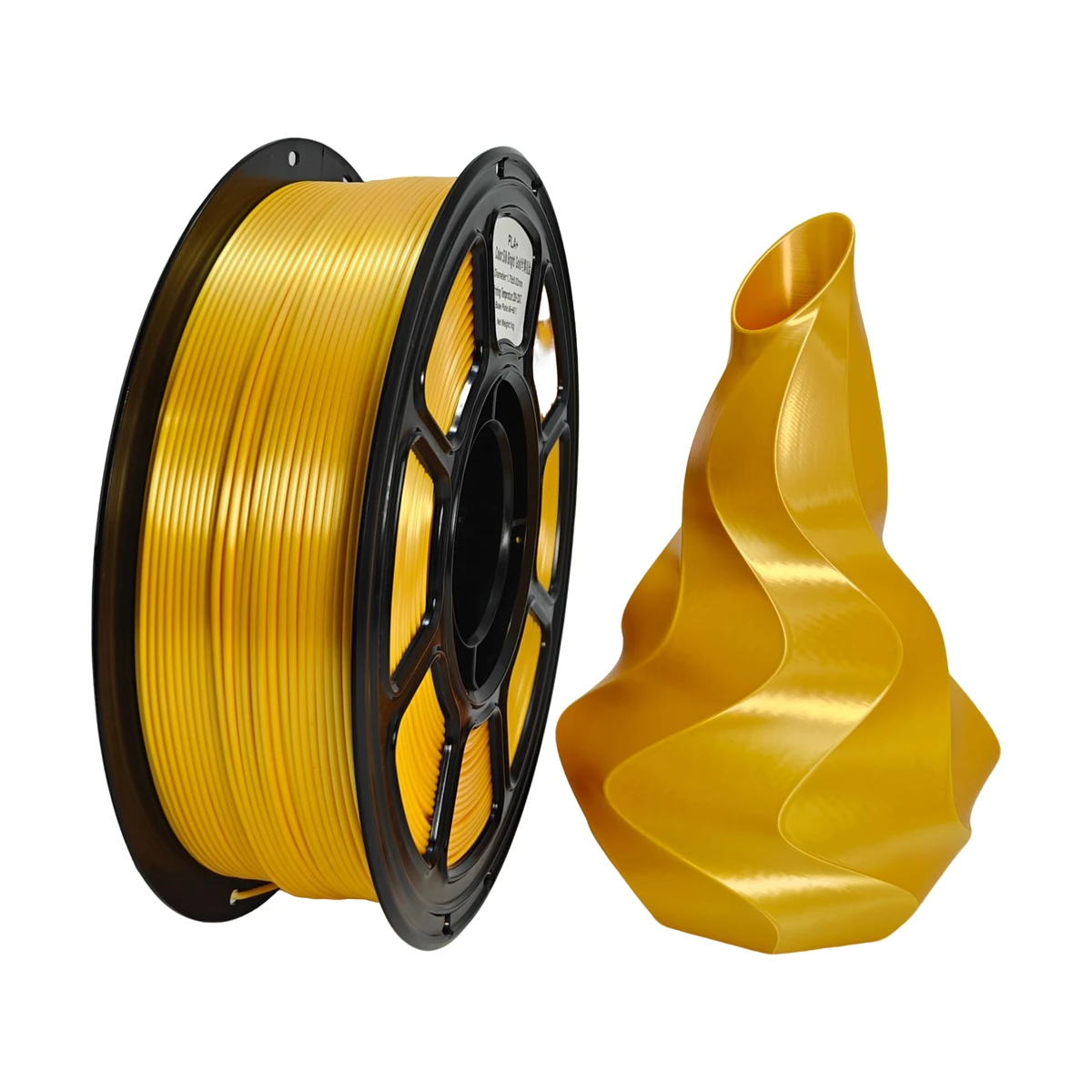 WJ PLA+ filamento de seda y muestra impresa