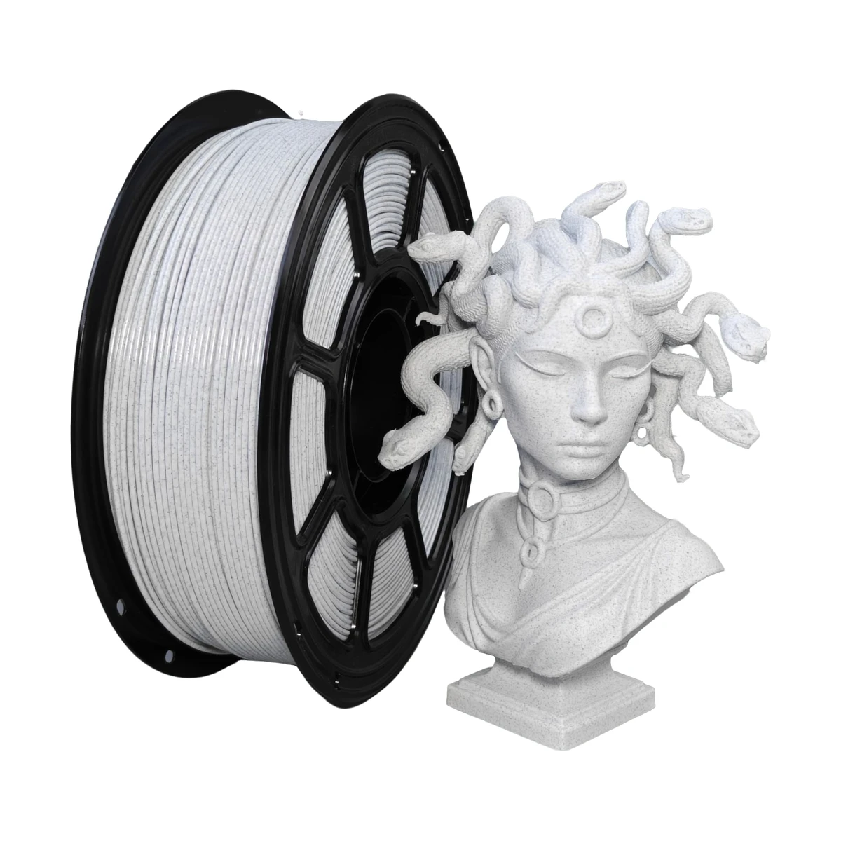 WJ Marble PLA filament and printed sample
