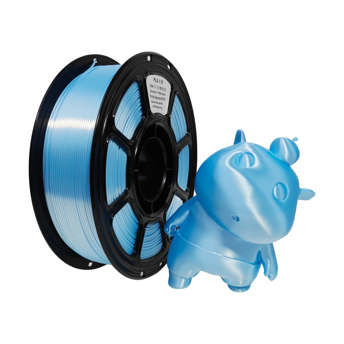 WJ PLA Silk Pastel filament and printed sample